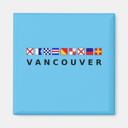 Vancouver Canada Nautic Sailing Flags - Farbe Magnet (Vorne)