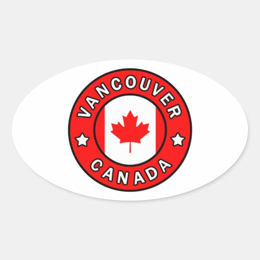 Vancouver Canada Ovaler Aufkleber (Vorderseite)
