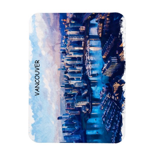 Vancouver Canada Panorama View Magnet (Vertikal)