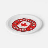 Vancouver Canada Pappteller (Schrägansicht)