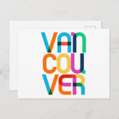 Vancouver Canada Pop Art Letters Postkarte (Vorne/Hinten)