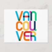 Vancouver Canada Pop Art Letters Postkarte (Vorderseite)