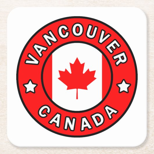 Vancouver Canada Rechteckiger Pappuntersetzer (Vorderseite)