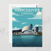 Vancouver Canada Retro Travel Postkarte (Vorne/Hinten)