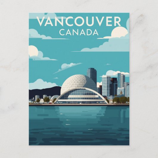 Vancouver Canada Retro Travel Postkarte (Vorderseite)