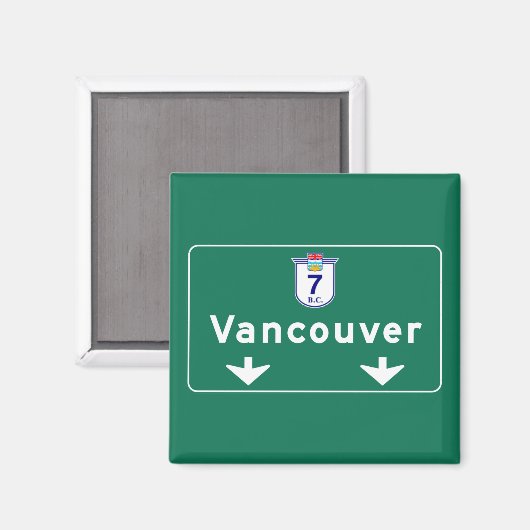Vancouver, Canada Road Sign Magnet (Vorderseite/Rückseite)