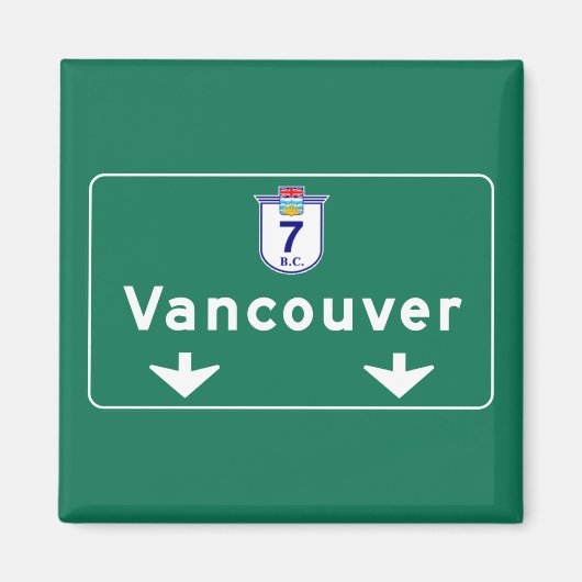 Vancouver, Canada Road Sign Magnet (Vorne)