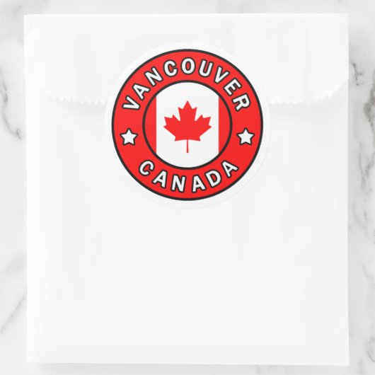 Vancouver Canada Runder Aufkleber (Tasche)