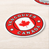 Vancouver Canada Runder Pappuntersetzer (Angewinkelt)