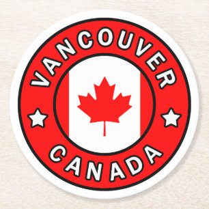 Vancouver Canada Runder Pappuntersetzer