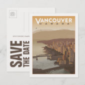 Vancouver Canada | Save The Date Ankündigungspostkarte (Vorne/Hinten)