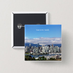 Vancouver Canada Skyline Button