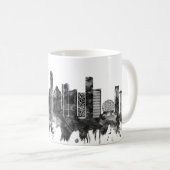Vancouver Canada Skyline BW Kaffeetasse (VorderseiteRechts)