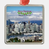 Vancouver Canada Skyline, Frohe Weihnachten, Ornament Aus Metall (Vorne)