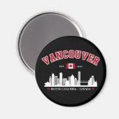 Vancouver Canada Skyline | Iconic City Design Magnet (Vorderseite/Rückseite)