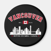 Vancouver Canada Skyline | Iconic City Design Magnet (Vorne)
