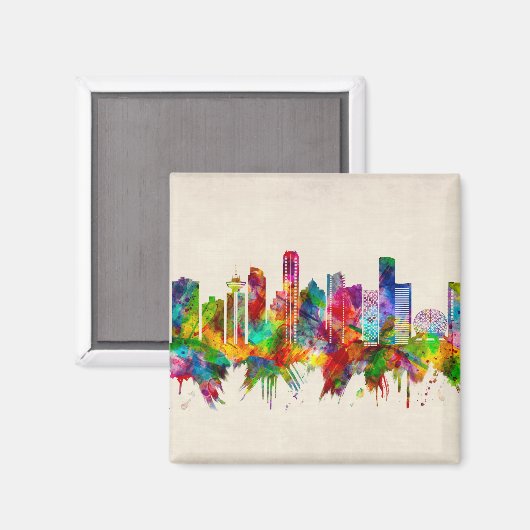 Vancouver Canada Skyline Magnet (Vorderseite/Rückseite)