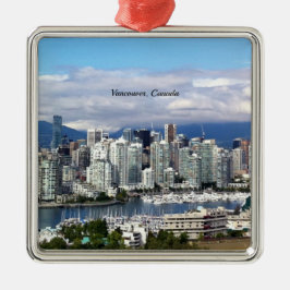 Vancouver Canada Skyline Ornament Aus Metall