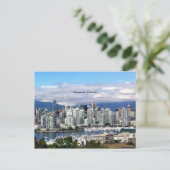 Vancouver Canada Skyline Postkarte (Stehend Vorderseite)