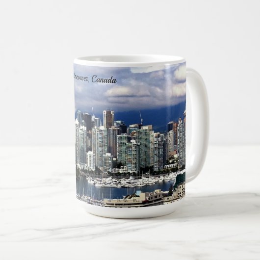 Vancouver, Canada skyline Square Kaffeetasse (VorderseiteRechts)