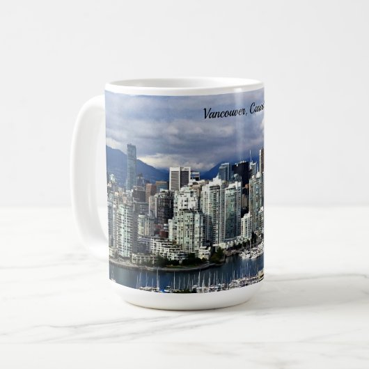 Vancouver, Canada skyline Square Kaffeetasse (Vorderseite Links)