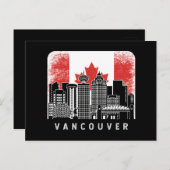Vancouver Canada Skyline Vintag Flag Postkarte (Vorne/Hinten)