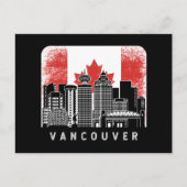 Vancouver Canada Skyline Vintag Flag Postkarte (Vorderseite)