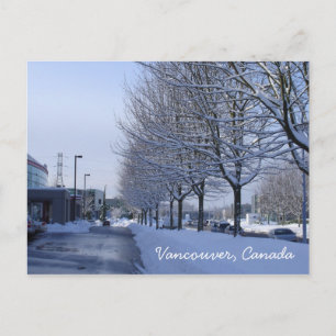 Vancouver, Canada Snow Postcard Postkarte