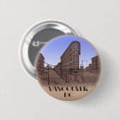 Vancouver Canada Souvenir Buttons Gastown Art Gesc (Vorne & Hinten)