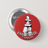 Vancouver Canada Souvenir Buttons Sehenswürdigkeit (Vorne & Hinten)