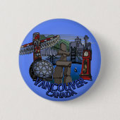 Vancouver Canada Souvenir Buttons Totem Loch Art (Vorderseite)