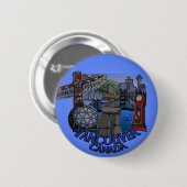 Vancouver Canada Souvenir Buttons Totem Loch Art (Vorne & Hinten)