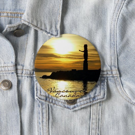 Vancouver Canada Souvenir Buttons Totem Loch Art (Beispiel)