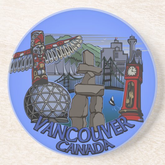 Vancouver Canada Souvenir Untersetzer Sehenswürdig (Vorne)