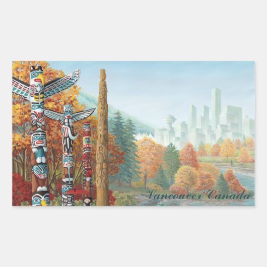 Vancouver Canada Stickers Sehenswürdigkeit Souveni (Vorderseite)