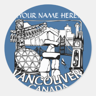 Vancouver Canada Stickers Totem Pole Sehenswürdigk