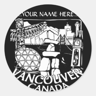 Vancouver Canada Stickers Totem Pole Sehenswürdigk