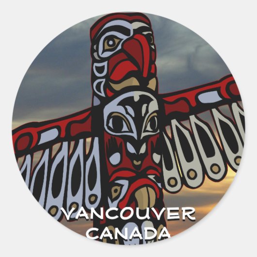 Vancouver Canada Stickers Vancouver Sehenswürdigke (Vorderseite)