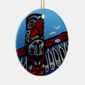 Vancouver Canada Totem Pole Souvenirs Keramik Ornament (Rechts)