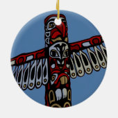 Vancouver Canada Totem Pole Souvenirs Keramik Ornament (Hinten)