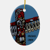 Vancouver Canada Totem Pole Souvenirs Keramikornament (Vorne)