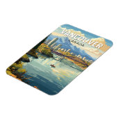Vancouver Canada Travel Art Vintag Magnet (Linke Seite)