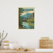 Vancouver Canada Travel Art Vintag Poster (Küche)