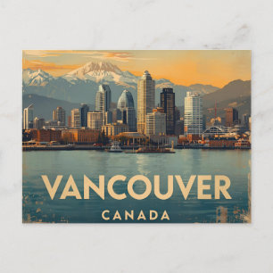 Vancouver Canada Travel Art Vintag Postkarte