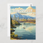 Vancouver Canada Travel Art Vintag Postkarte (Vorne/Hinten)