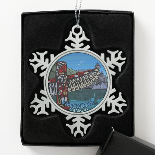 Vancouver Canada Weihnachtsschmuck Personalisiert Schneeflocken Zinn-Ornament (Box)