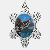 Vancouver Canada Weihnachtsschmuck Personalisiert Schneeflocken Zinn-Ornament (Rechts)