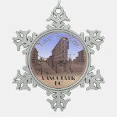 Vancouver Canada Weihnachtsschmuck Personalisiert Schneeflocken Zinn-Ornament (Vorderseite)