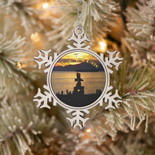 Vancouver Canada Weihnachtsschmuck Personalisiert Schneeflocken Zinn-Ornament (Baum)