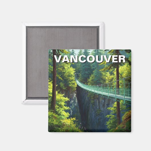 Vancouver Capilano Suspension Bridge Travel Magnet (Vorderseite/Rückseite)